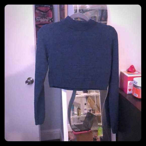 wild fable Tops - Navy blue sweater crop top